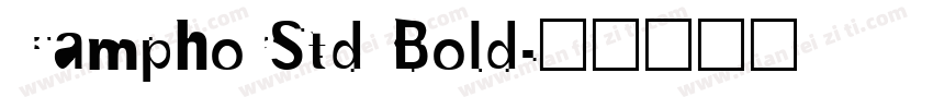 CamphorStd Bold字体转换